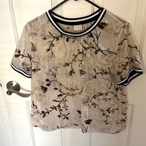 Sheer floral top
